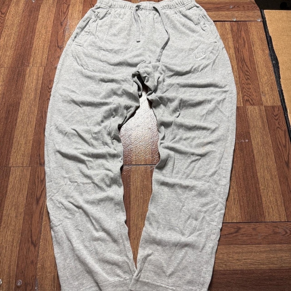 Nike Grey Fleece Retro Tech Sportswear Hem Sweatpants Small